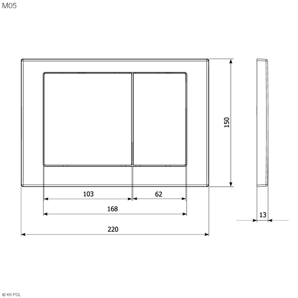 KK-POL զուգարանակոնքի կոճակ - Image 2