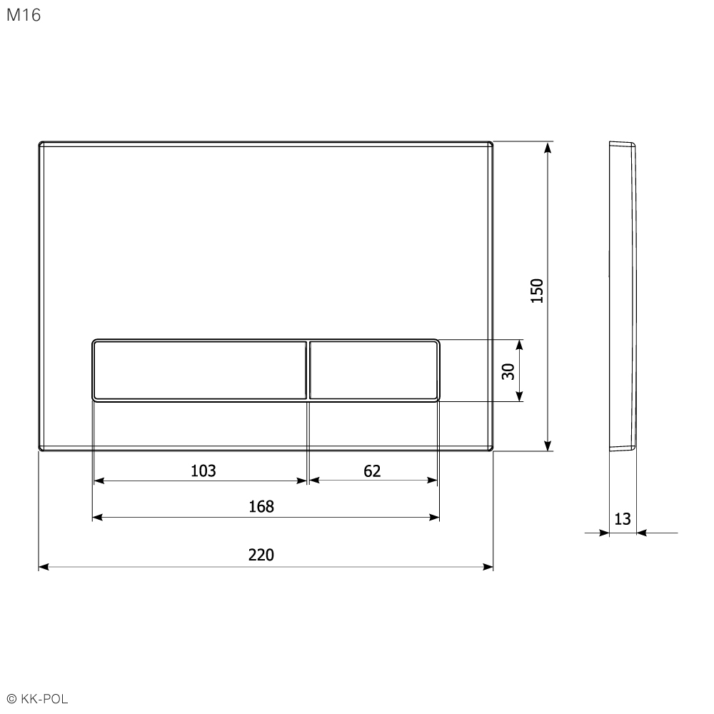 KK-POL զուգարանակոնքի կոճակ - Image 2